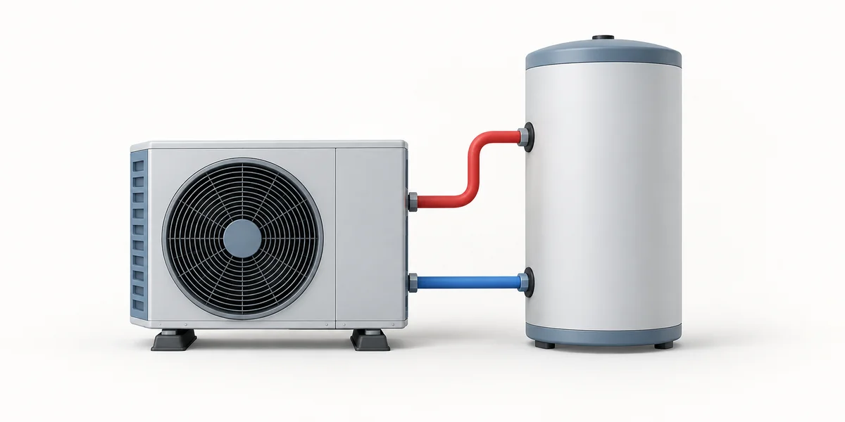 Pompa di calore collegata a un accumulo termico