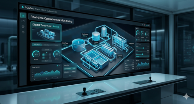 HydroCore OS — SCADA per impianto di trattamento acque